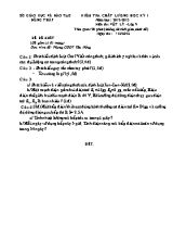 Đề đề xuất kiểm tra chất lượng học kỳ 1 môn Vật lý Lớp 9 - Năm học 2012-2013 - Phòng GDĐT Tân Hồng (Có đáp án)